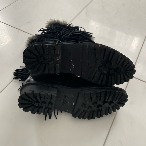 Sam Edelman black suede fringe booties 6.5M - Picture 7 of 12